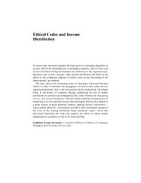 Ethical Codes and Income Distribution