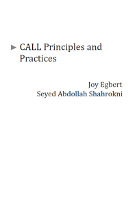 CALL Principles and Practices