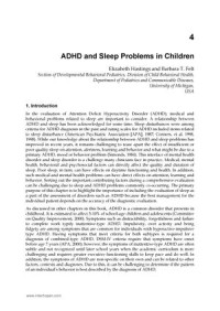 ADHD and Sleep Problems in Children