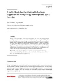 A Multi-Criteria Decision-Making Methodology Suggestion for Turkey Energy Planning Based Type-2 Fuzzy Sets