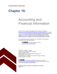 Accounting and Financial Information