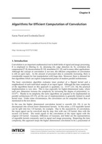 Algorithms for Efficient Computation of Convolution