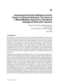Assessing Emotional intelligence and Its Impact in Caring Professions
The Value of a Mixed-Methods Approach in Emotional intelligence Work With Teachers