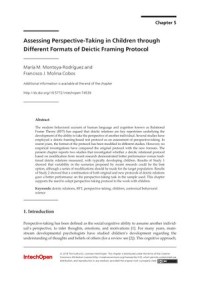 Assessing Perspective-Taking in Children through Different Formats of Deictic Framing Protocol