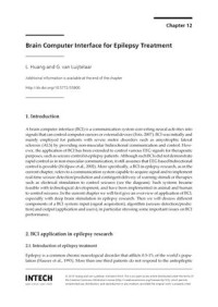 Brain Computer Interface for Epilepsy Treatment