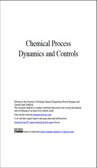 Chemical Process Dynamics and Controls Book II (Chapters 10-14)