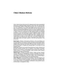 China's Business Reforms