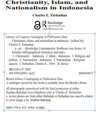 Christianity, Islam and Nationalism in Indonesia