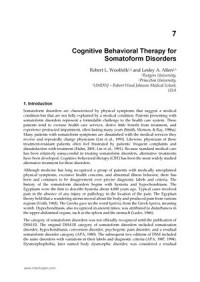 Cognitive Behavioral Therapy for Somatoform Disorders