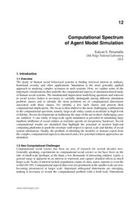 Computational Spectrum of Agent Model Simulation