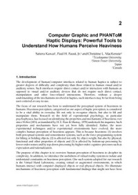 Computer Graphic and Phantom Haptic Displays