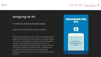 Designing for All : A toolkit for maximum learning impact