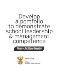 Develop a portfolio to demonstrate school leadership & management competence