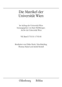 Die Matrikel der Wiener Rechtswissenschaftlichen Fakultät: II