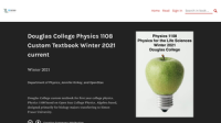 Douglas College Physics 1108 Custom Textbook Winter 2021 current