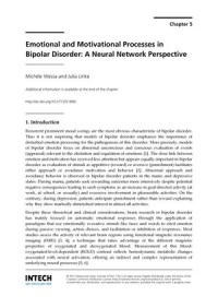 Emotional and Motivational Processes in Bipolar Disorder
a Neural Network Perspective