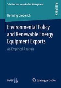 Environmental Policy and Renewable Energy Equipment Exports
An Empirical Analysis