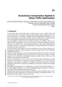 Evolutionary Computation Applied to Urban Traffic Optimization