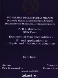 Exponential-type inqualities in Rn and applications to elliptic and biharmonic equations