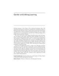 Gender and Lifelong Learning