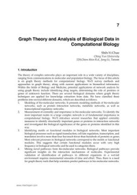 Graph Theory and Analysis of Biological Data in Computational Biology