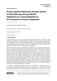 Group Cognitive Behavioral Analysis System of Psychotherapy (Group-Cbasp)
Adaptation To a Group Modality For The Treatment of Chronic Depression