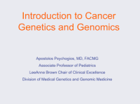 Introduction to Cancer Genomics