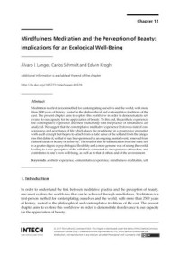 Mindfulness Meditation and The Perception of Beauty
Implications For An Ecological Well-Being