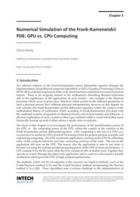 Numerical Simulation of The Frank-Kamenetskii Pde