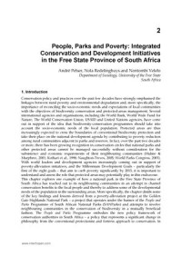 People, Parks and Poverty
integrated Conservation and Development initiatives in The Free State Province of South Africa