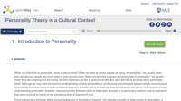 Personality Theory in a Cultural Context