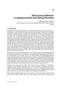 Self Injurious Behavior in Adolescent Girls with Eating Disorders