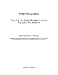 Steps to Success : Crossing the Bridge Between Literacy Research and Practice