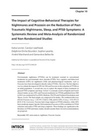 The Impact of Cognitive-Behavioral Therapies For Nightmares and Prazosin On The Reduction of Post-Traumatic Nightmares, Sleep, and Ptsd Symptoms
a Systematic Review and Meta- Analysis of Randomized and Non‐Randomized Studies