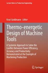 Thermo-energetic Design of Machine Tools