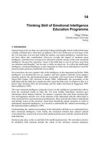 Thinking Skill of Emotional Intelligence Education Programme