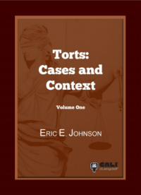 Torts : Cases and Contexts Volume 1