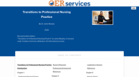 Transitions to Professional Nursing Practice