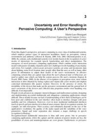 Uncertainty and Error Handling in Pervasive Computing