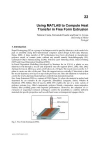 Using MATLAB to Compute Heat Transfer in Free Form Extrusion