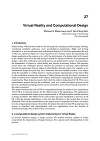 Virtual Reality and Computational Design