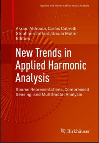 New Trends in Applied Harmonic Analysis