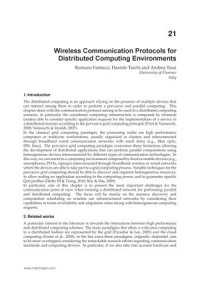 Wireless Communication Protocols for Distributed Computing Environments