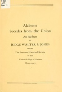 Alabama secedes from the Union; an address