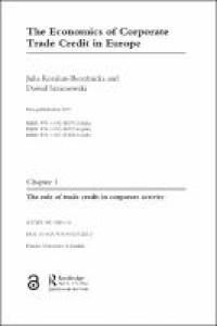 Image of Chapter 1 The role of trade credit in corporate activity
