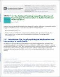 Image of Chapter 15 The Politics of Tackling Inequalities