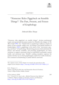 Image of Chapter 9 “Nonsense Rides Piggyback on Sensible Things”