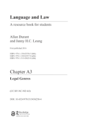 Image of Chapter A3 Legal Genres