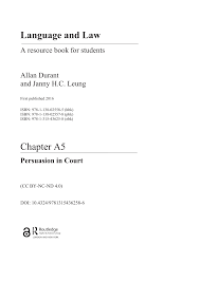 Image of Chapter A5 Persuasion in Court