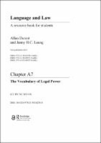 Image of Chapter A7 The Vocabulary of Legal Power